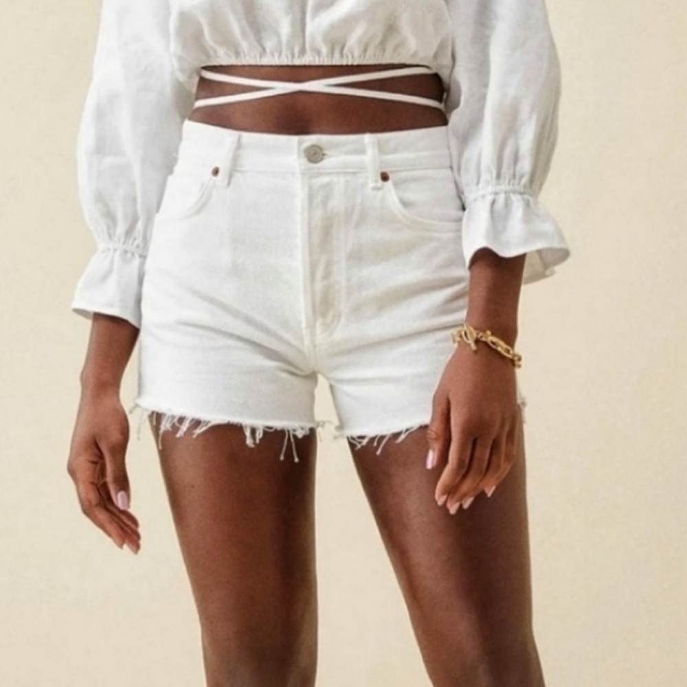 Reformation - Dixie High Rise Jean Shorts - Picture 2 of 10